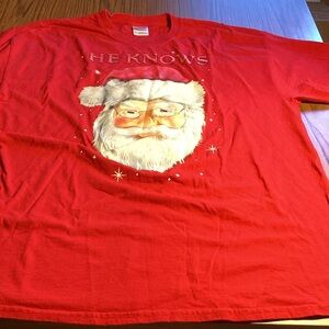 Gildan Red Heavy Cotton Santa T-Shirt